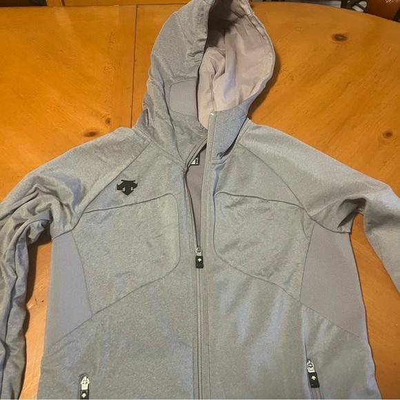 Descente Men’s Fleece Running Soft Shell Jacket in Gray Sz XS - Picture 7 of 16